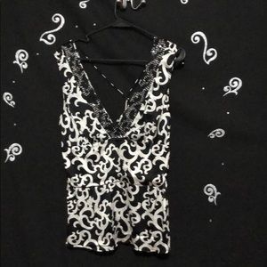 Sleeveless silky blouse